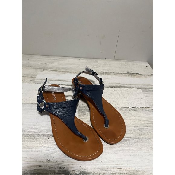 Nautica woman’s blue toe sandals with ankle strap size 7.5 - Picture 1 of 6